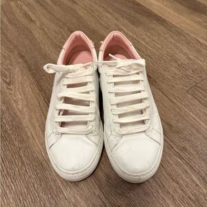 Givenchy White Sneakers with Pink Interior